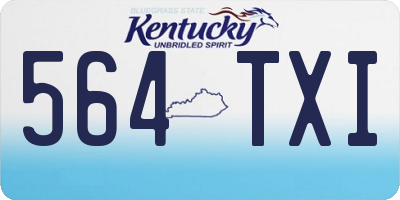 KY license plate 564TXI
