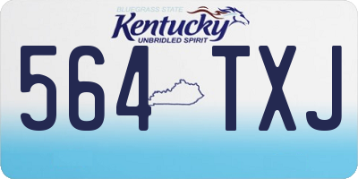 KY license plate 564TXJ