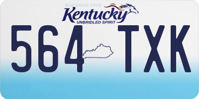 KY license plate 564TXK