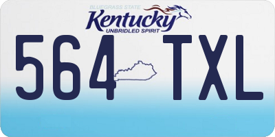 KY license plate 564TXL