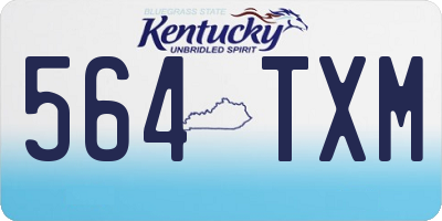 KY license plate 564TXM