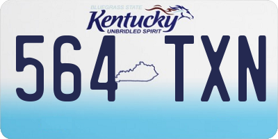 KY license plate 564TXN