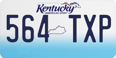 KY license plate 564TXP