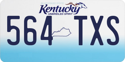 KY license plate 564TXS