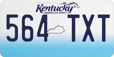 KY license plate 564TXT