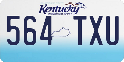 KY license plate 564TXU