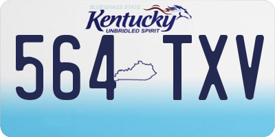 KY license plate 564TXV