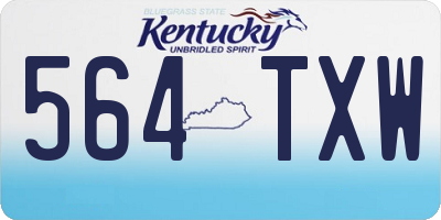KY license plate 564TXW