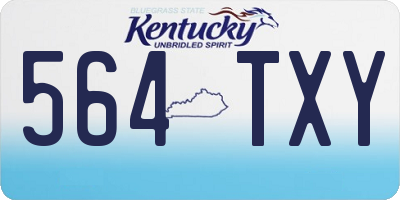 KY license plate 564TXY