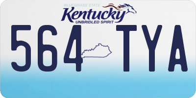 KY license plate 564TYA
