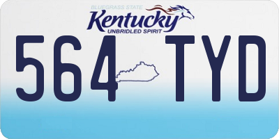KY license plate 564TYD