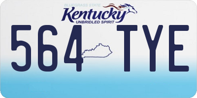 KY license plate 564TYE