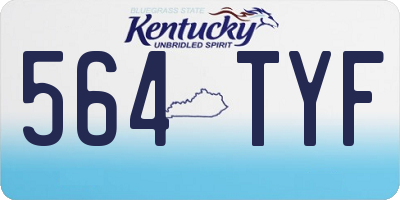 KY license plate 564TYF