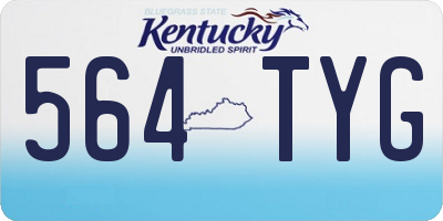 KY license plate 564TYG