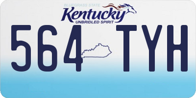 KY license plate 564TYH