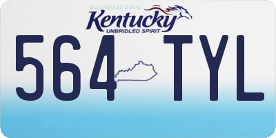 KY license plate 564TYL