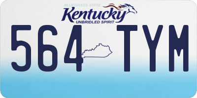 KY license plate 564TYM