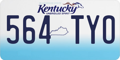 KY license plate 564TYO