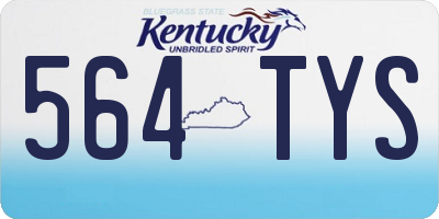 KY license plate 564TYS