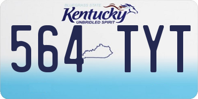 KY license plate 564TYT