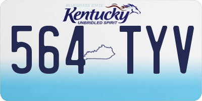 KY license plate 564TYV