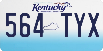 KY license plate 564TYX