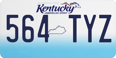 KY license plate 564TYZ