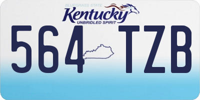 KY license plate 564TZB