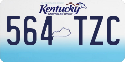 KY license plate 564TZC