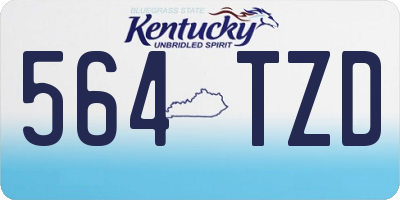 KY license plate 564TZD