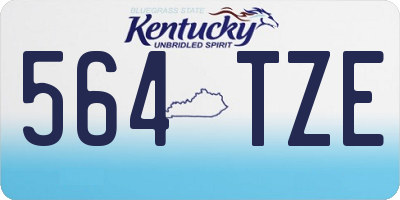 KY license plate 564TZE