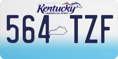 KY license plate 564TZF