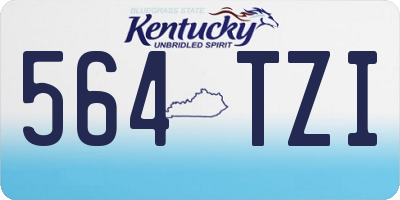 KY license plate 564TZI