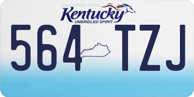 KY license plate 564TZJ