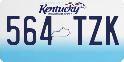 KY license plate 564TZK