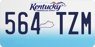 KY license plate 564TZM