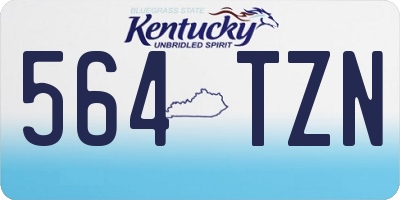 KY license plate 564TZN