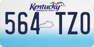 KY license plate 564TZO