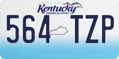 KY license plate 564TZP