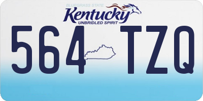 KY license plate 564TZQ