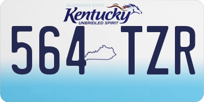KY license plate 564TZR
