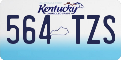 KY license plate 564TZS
