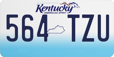 KY license plate 564TZU