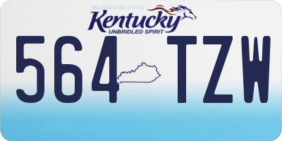 KY license plate 564TZW