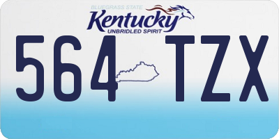 KY license plate 564TZX