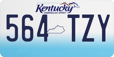 KY license plate 564TZY