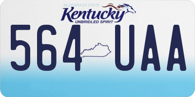 KY license plate 564UAA