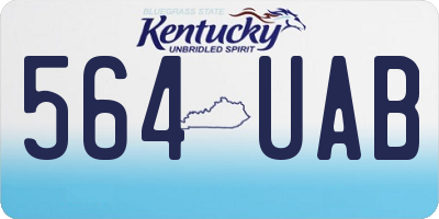 KY license plate 564UAB