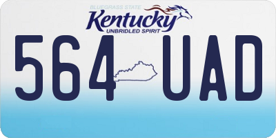KY license plate 564UAD