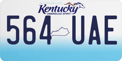 KY license plate 564UAE